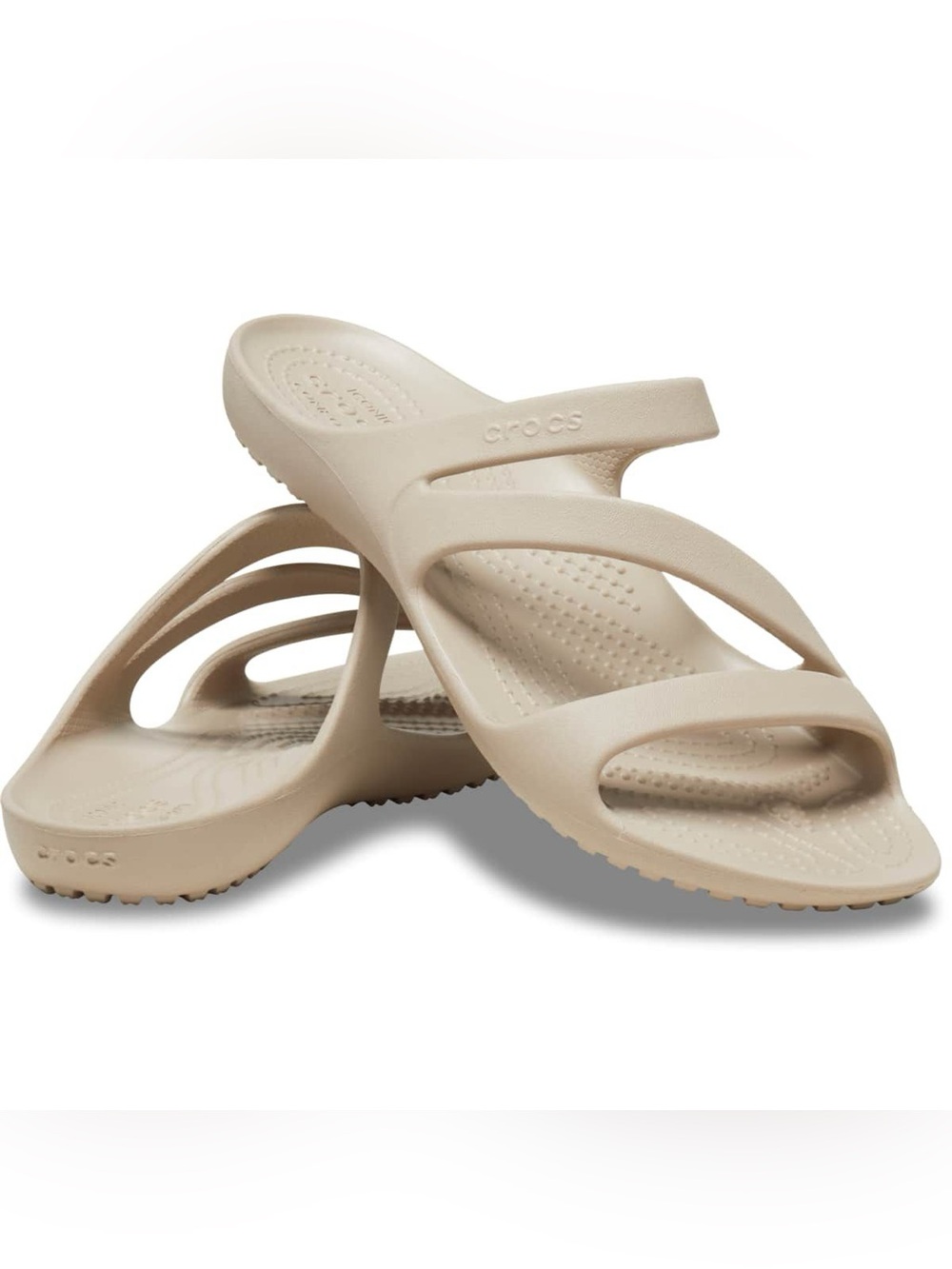 CROCS Kadee II Strappy Sandals Neutral Beige Slide Sandals